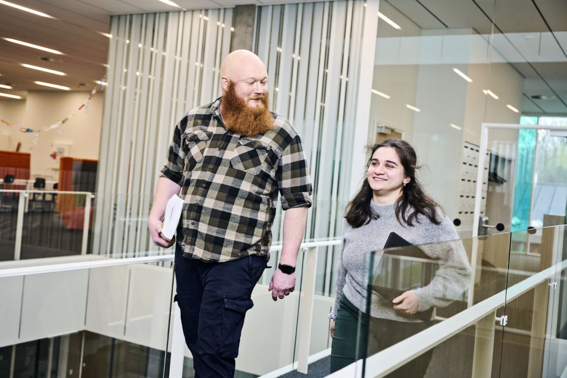 Studieambassadører på datamatiker uddannelsen i Tønder udbudt af Erhvervsakademi SydVest (Foto: Christer Holte).