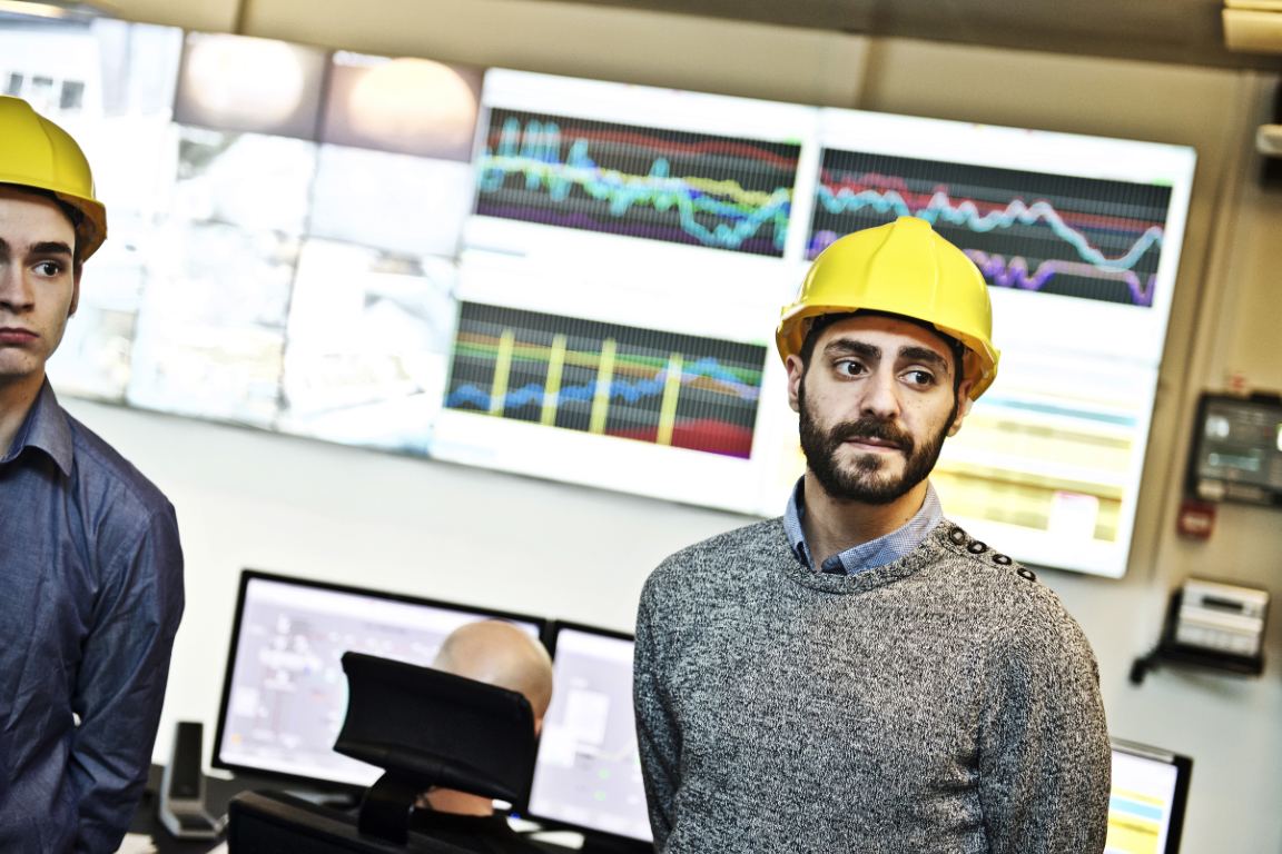 Imagebilleder for Erhvervsakademi Sydvest. Her besøg på forbrændingen Energnist i Esbjerg.