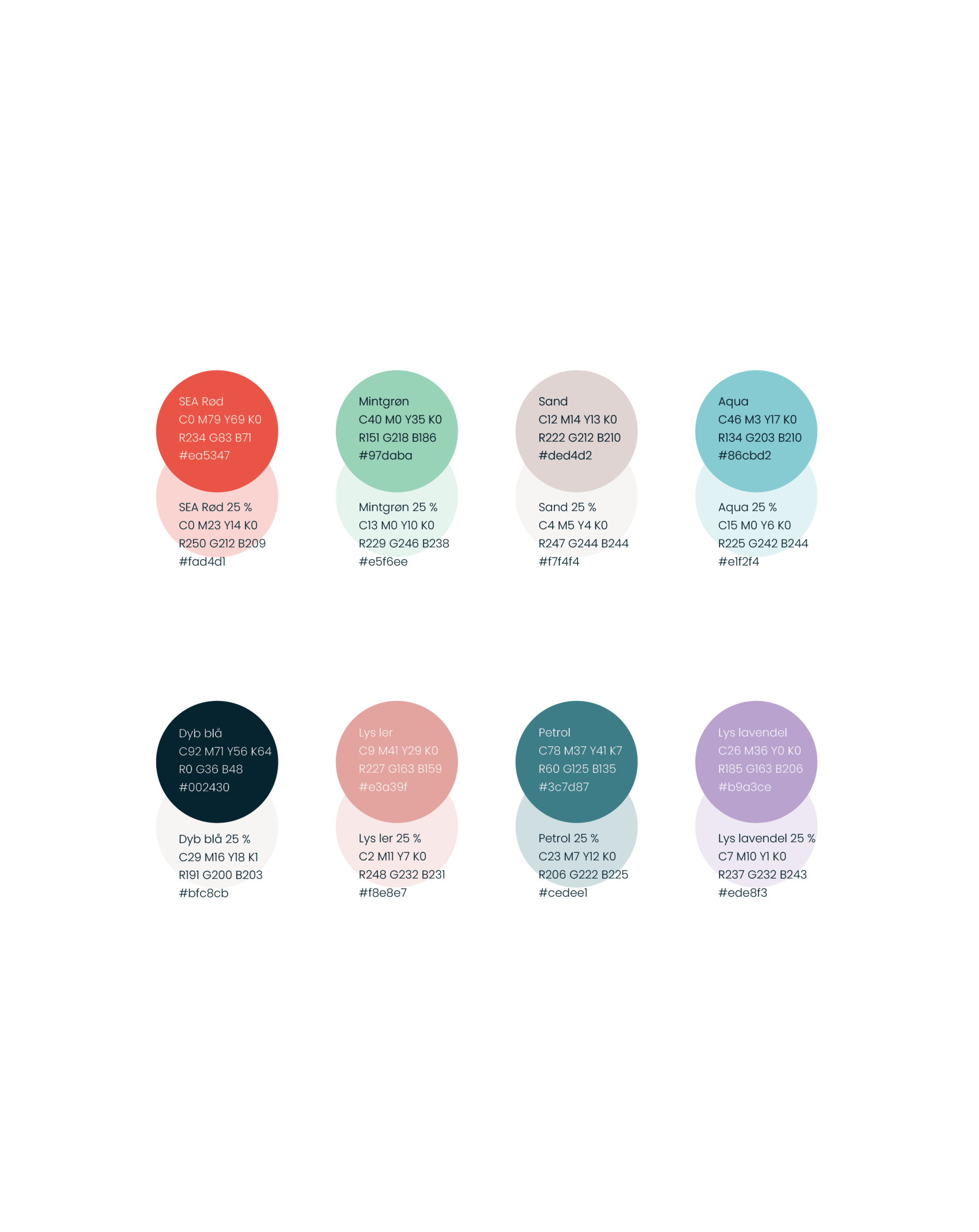 S-E-A colour palette